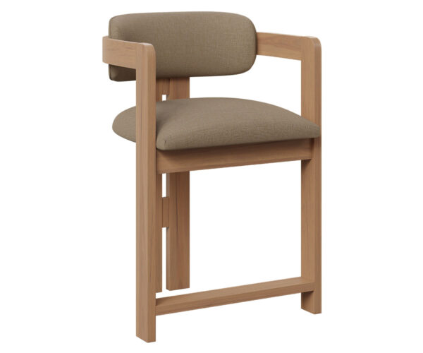 Plateau Bar Chair With Fabric Seat & Back