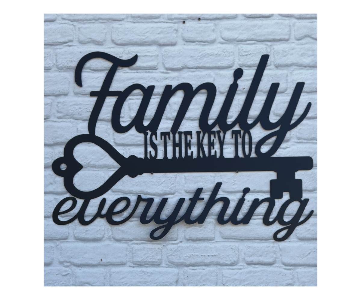 Family Is The Key Plaque