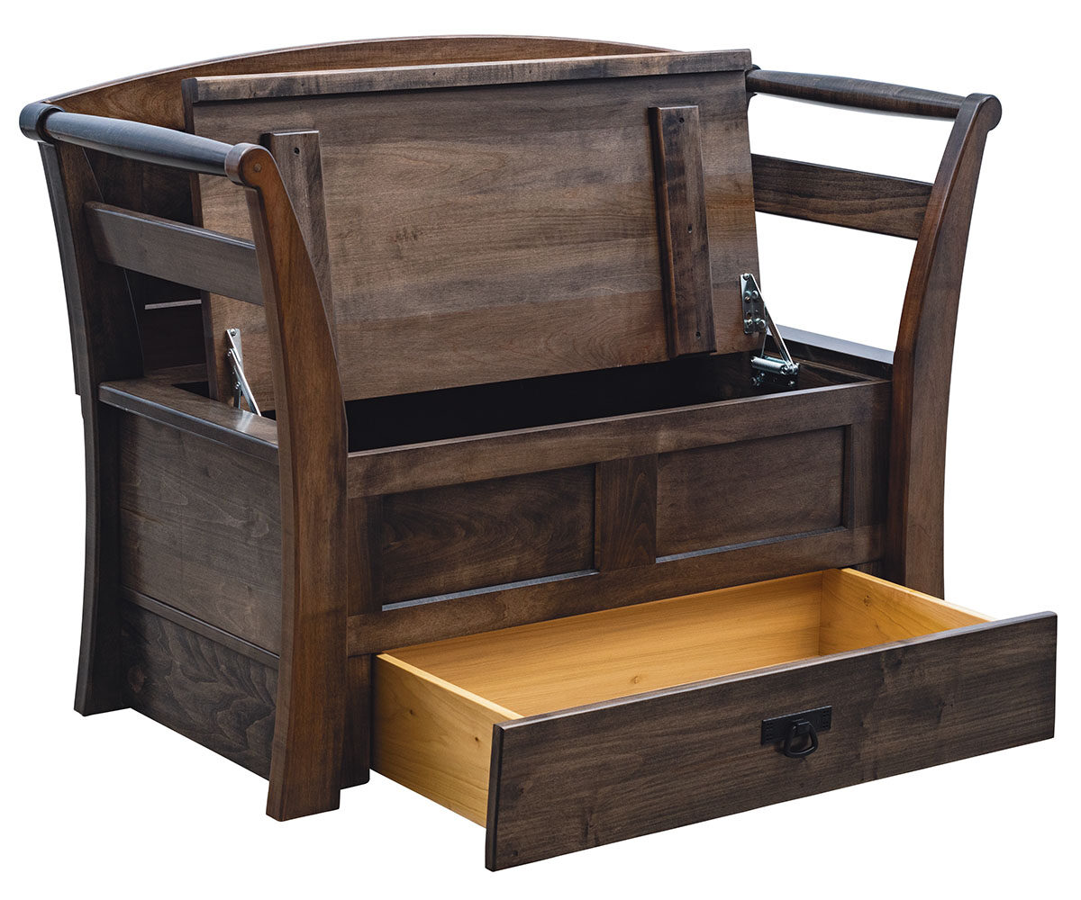 Arlington Bench With Drawer - Image 2