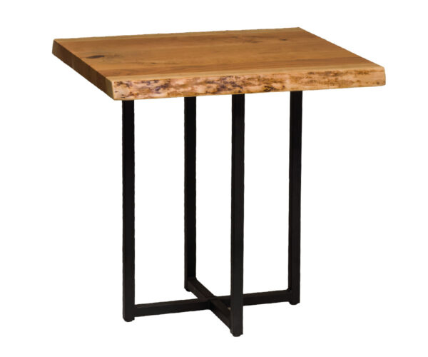 Live Edge End Table with T Base