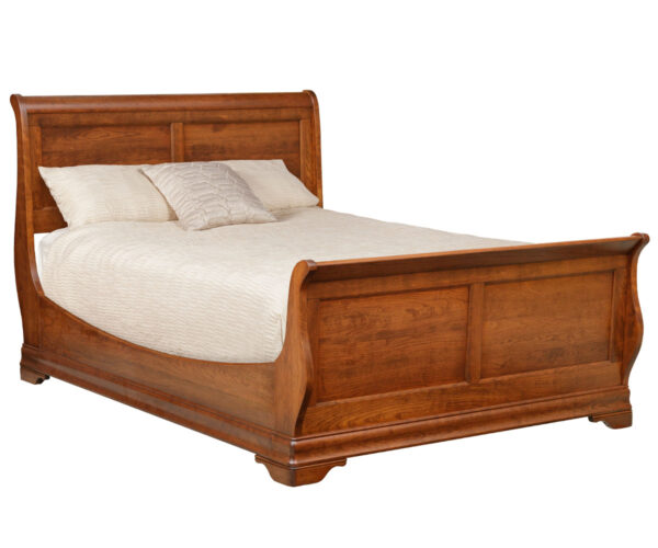 Calais Sleigh Bed With High Footboard