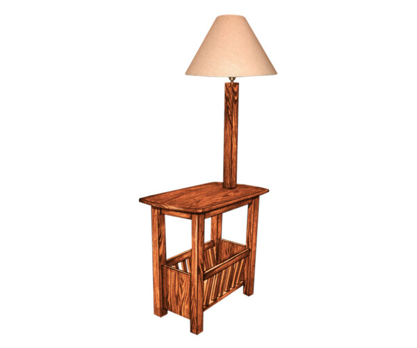 Magazine End Table With Lamp