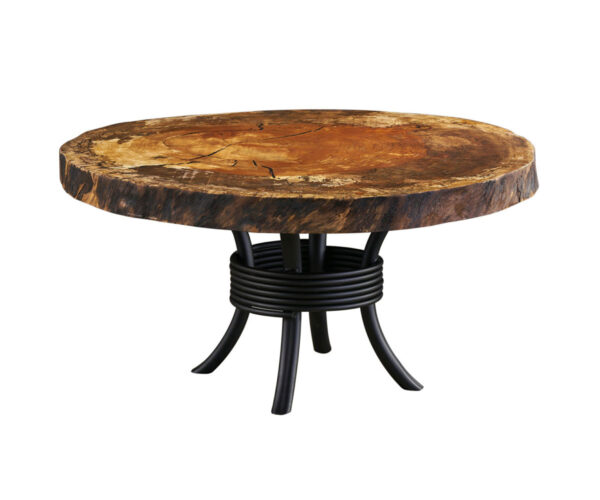 Spalted Sycamore Coffee Table - Round-A-Bout Base