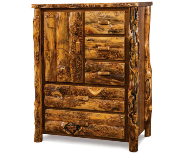 5 Drawer 1 Door Armoire - Aspen Walnut