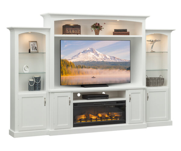 Entertainment Center with 42" Fireplace Insert