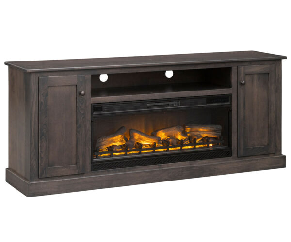 Traditional TV Stand with Fireplace Insert