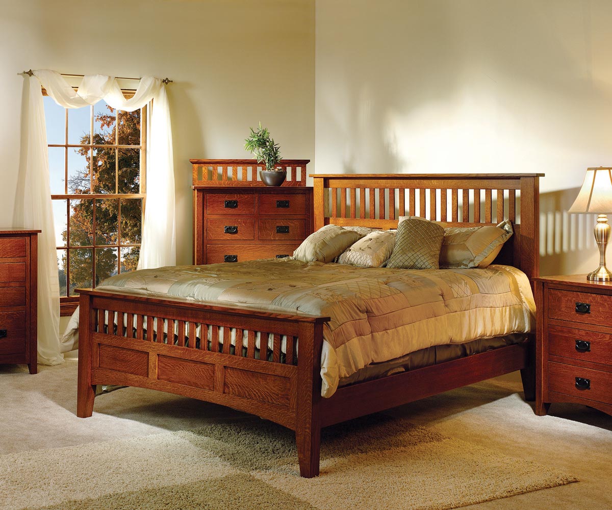 Mission Antique Bed - Image 4