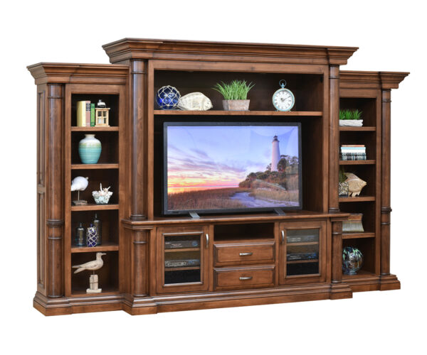 Paris Entertainment with Side Bookcases