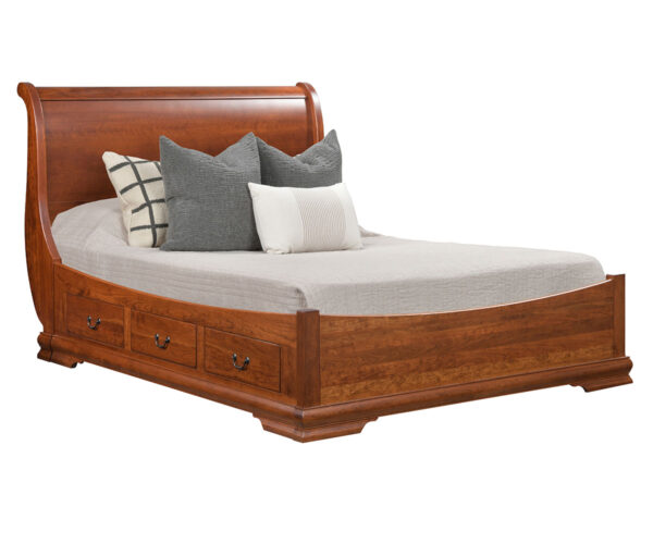 Williamsburg Sleigh Bed With Boat Footboard