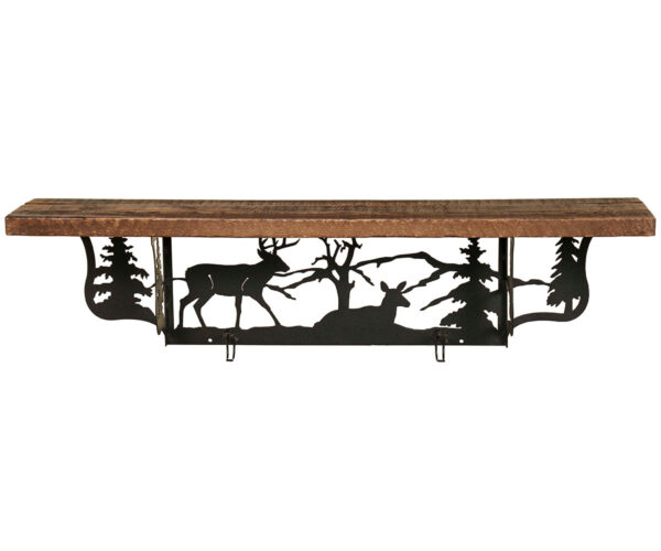 Rustic Shelf with Whitetail Deer