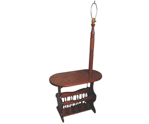 Magazine Stand With Lamp Pole