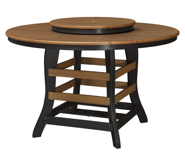 60" Round Table With Lazy Susan