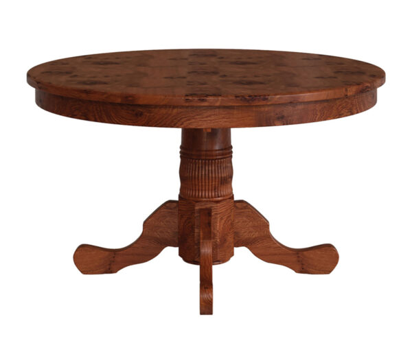 Traditional Reeded Single Pedestal Table