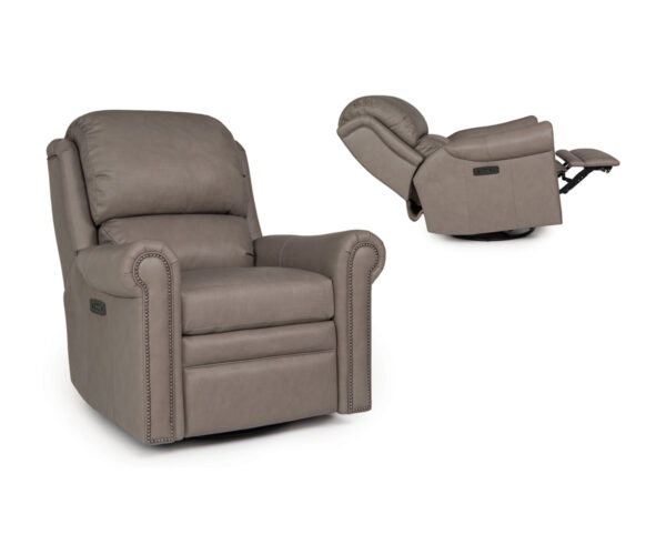 780 Leather Motorized Swivel Glider Reclining Chair