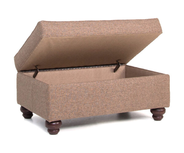 900 Storage Ottoman with Turned Leg
