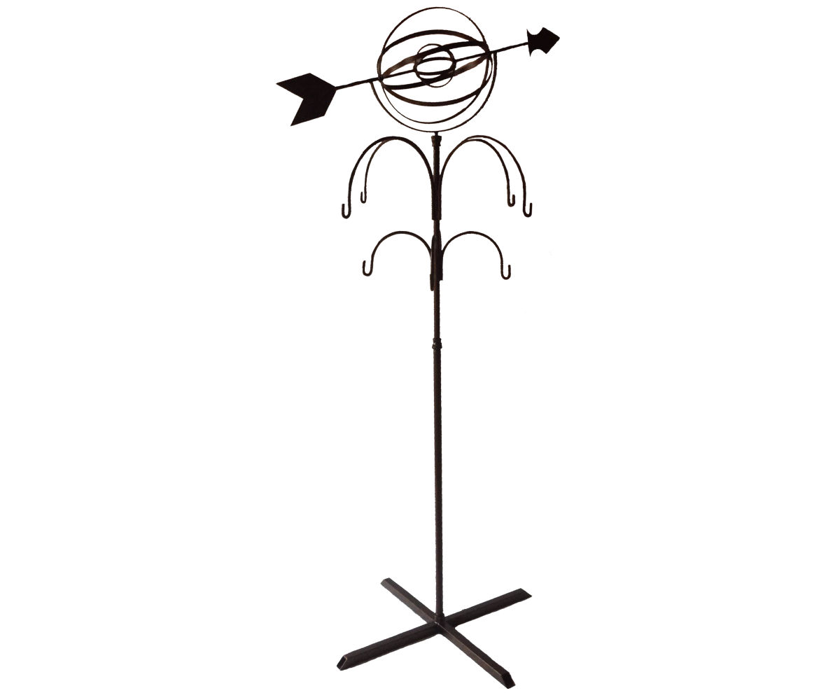 Small 8 Hook Hanger w/ Globe