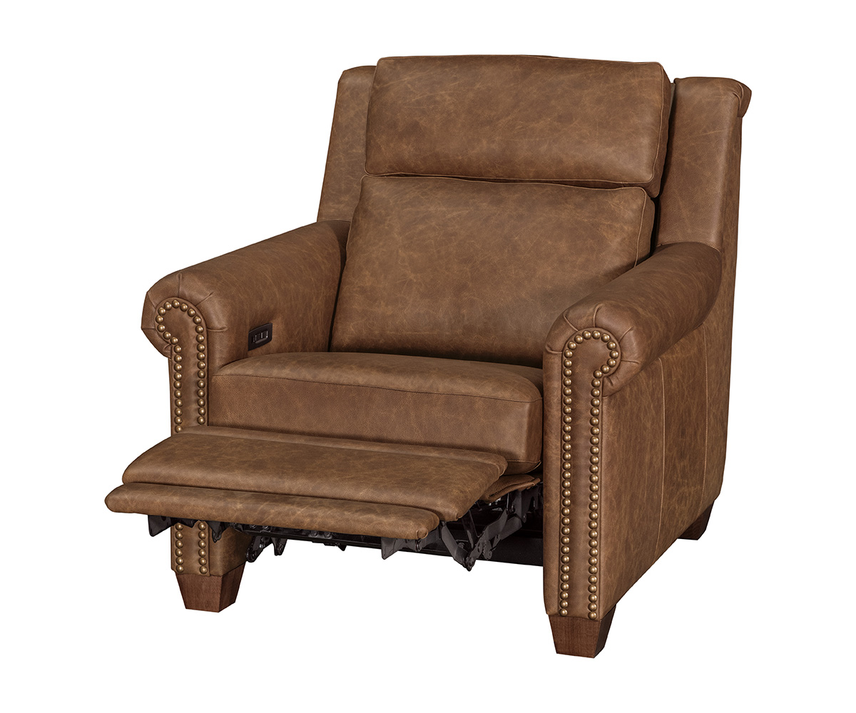 Remington Chair Recliner with Tilt Headrest - Rolled Arm - Image 2