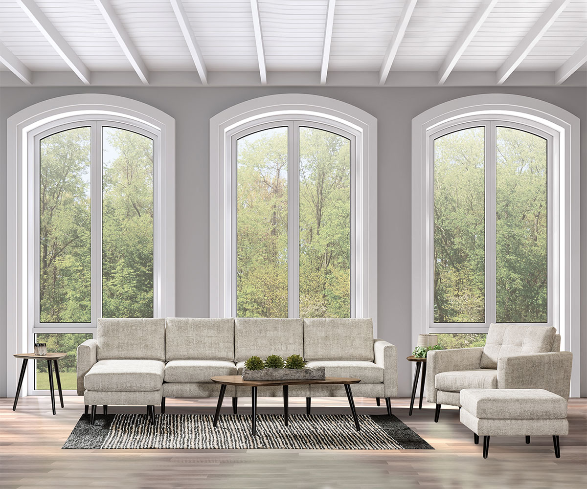 Serene 5 Seat Sectional Flat Arm - Image 2