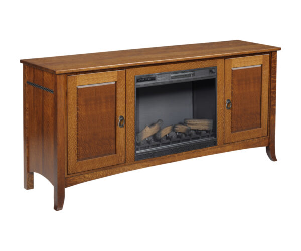Cranberry Fire Box TV Stand - 70"