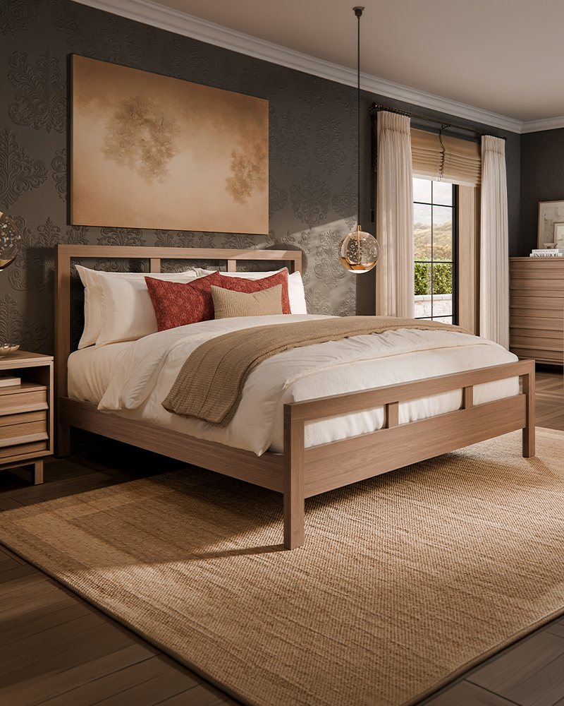 Coordinated solid wood Amish bedroom collection