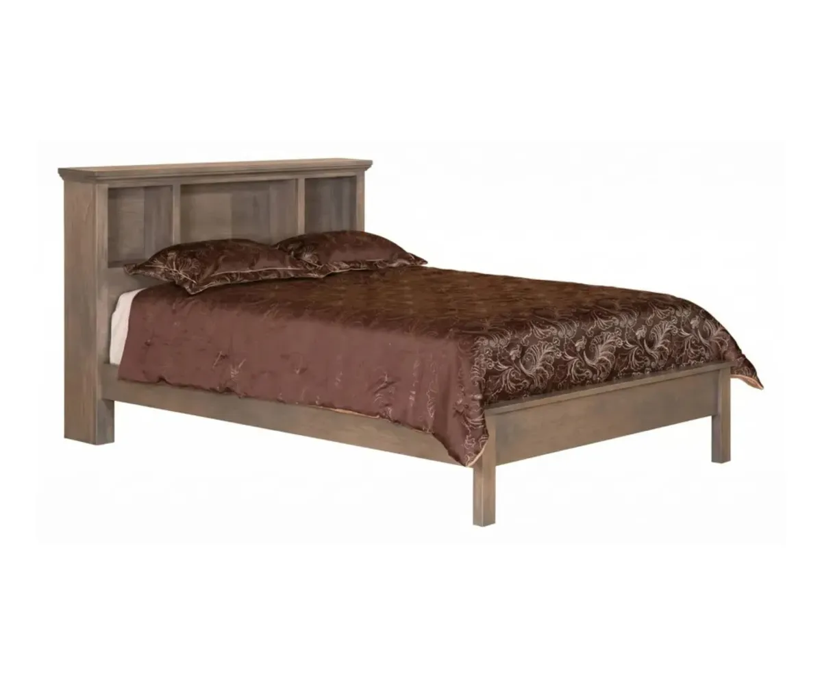 Shaker solid wood Amish bookcase bed
