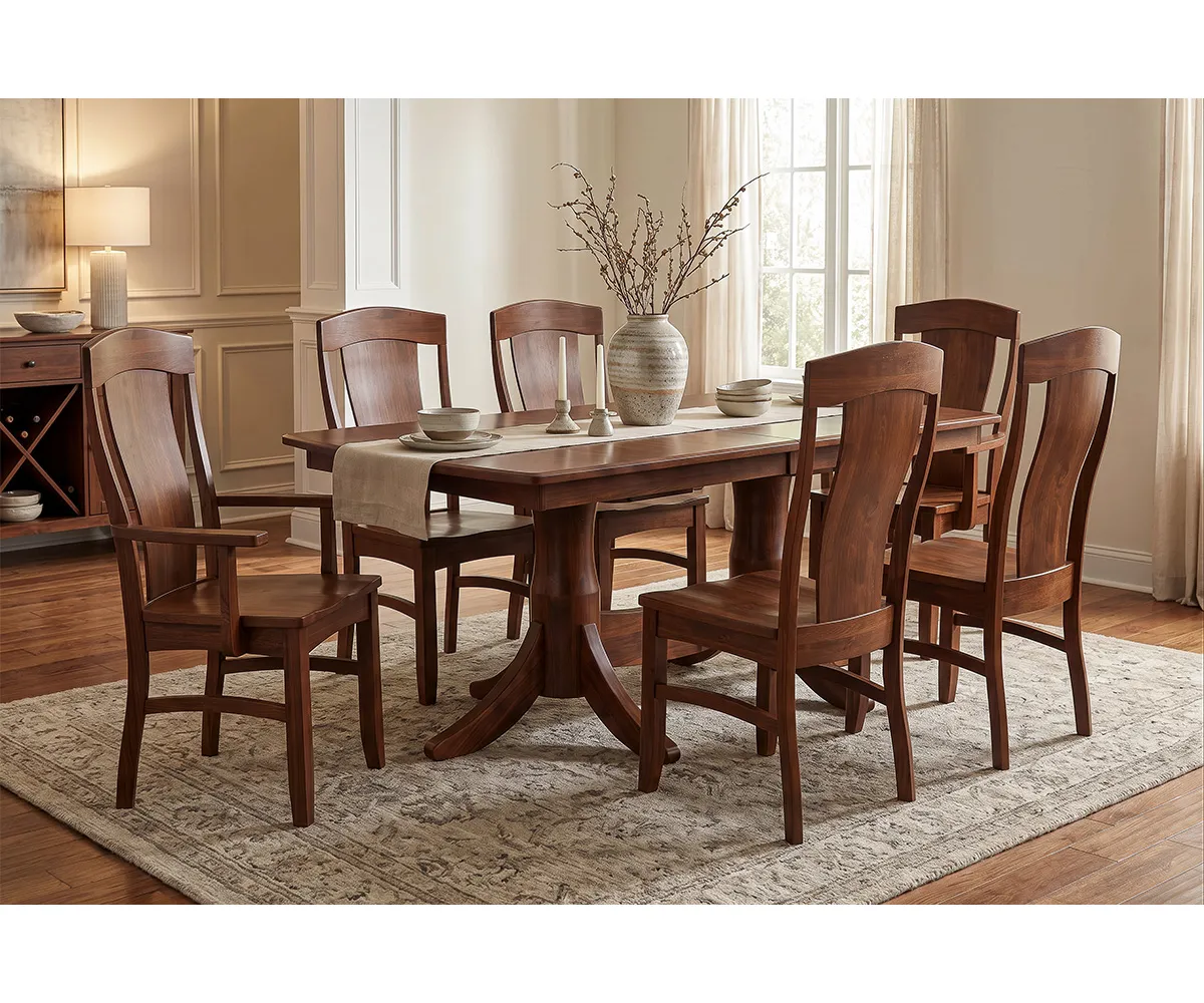 Bourbon Double Pedestal Table - Image 2
