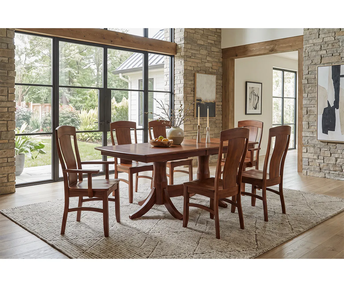 Bourbon Double Pedestal Table - Image 4